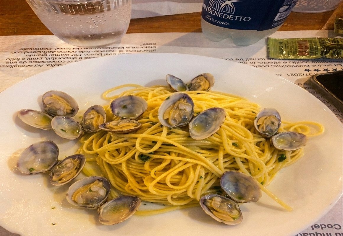 La morta se chitarrina alle vongole 8,00