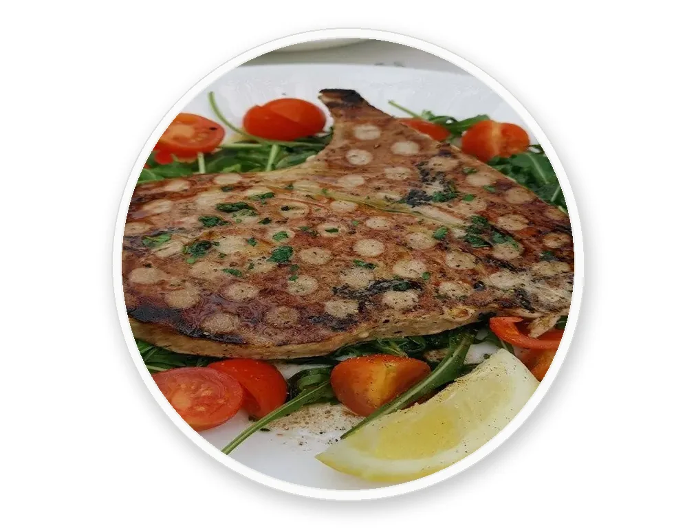 Entrecote di tonno scottato alla griglia
